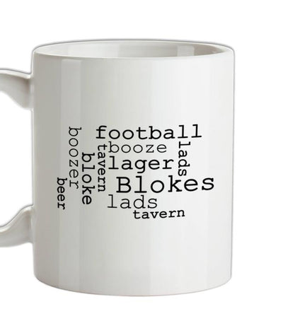 Blokes Word Cloud Ceramic Mug