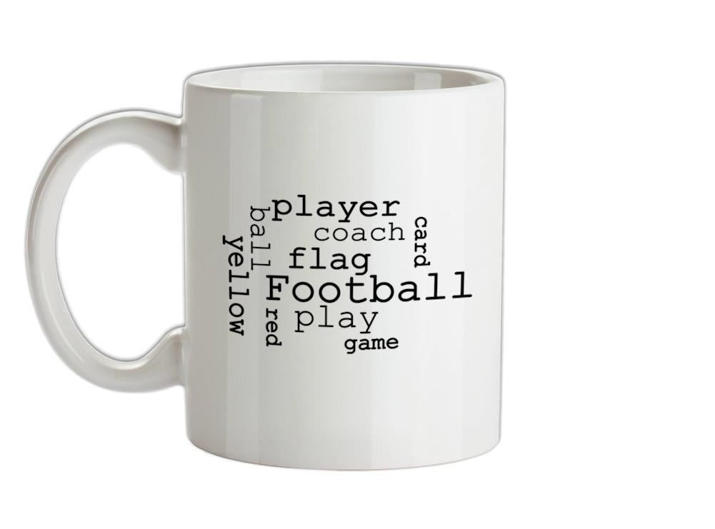 Football Word Cloud Ceramic Mug