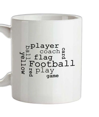 Football Word Cloud Ceramic Mug