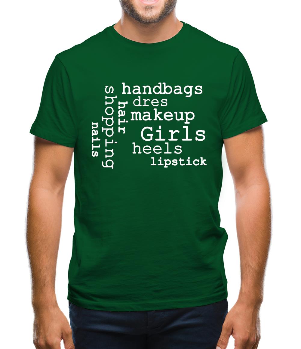 Girls Word Cloud Mens T-Shirt