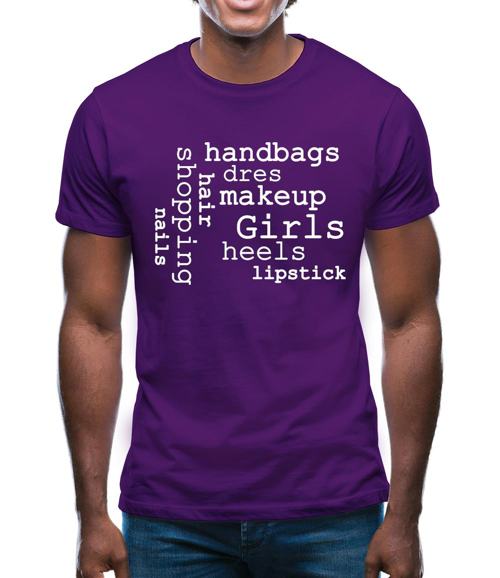 Girls Word Cloud Mens T-Shirt