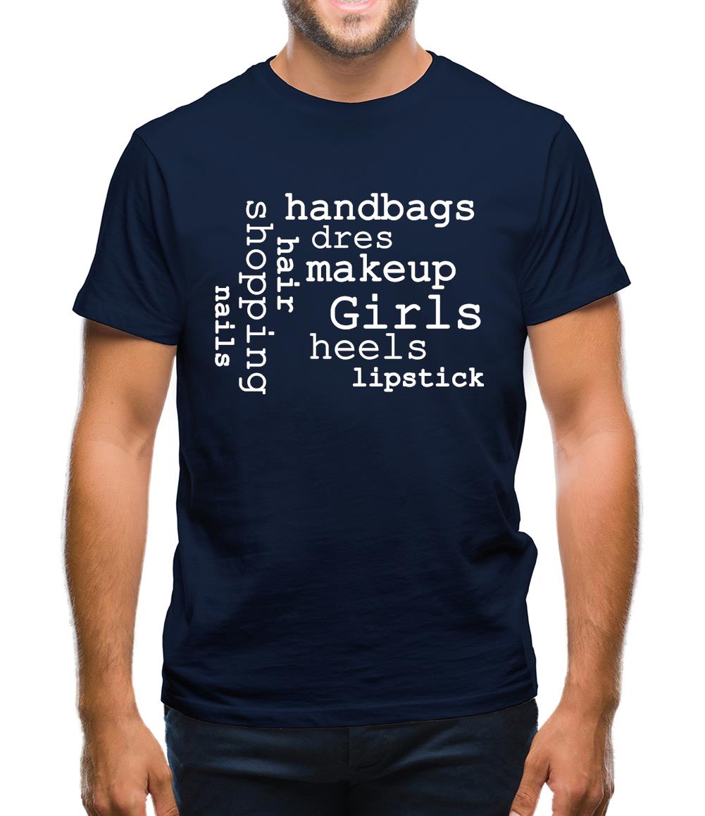 Girls Word Cloud Mens T-Shirt
