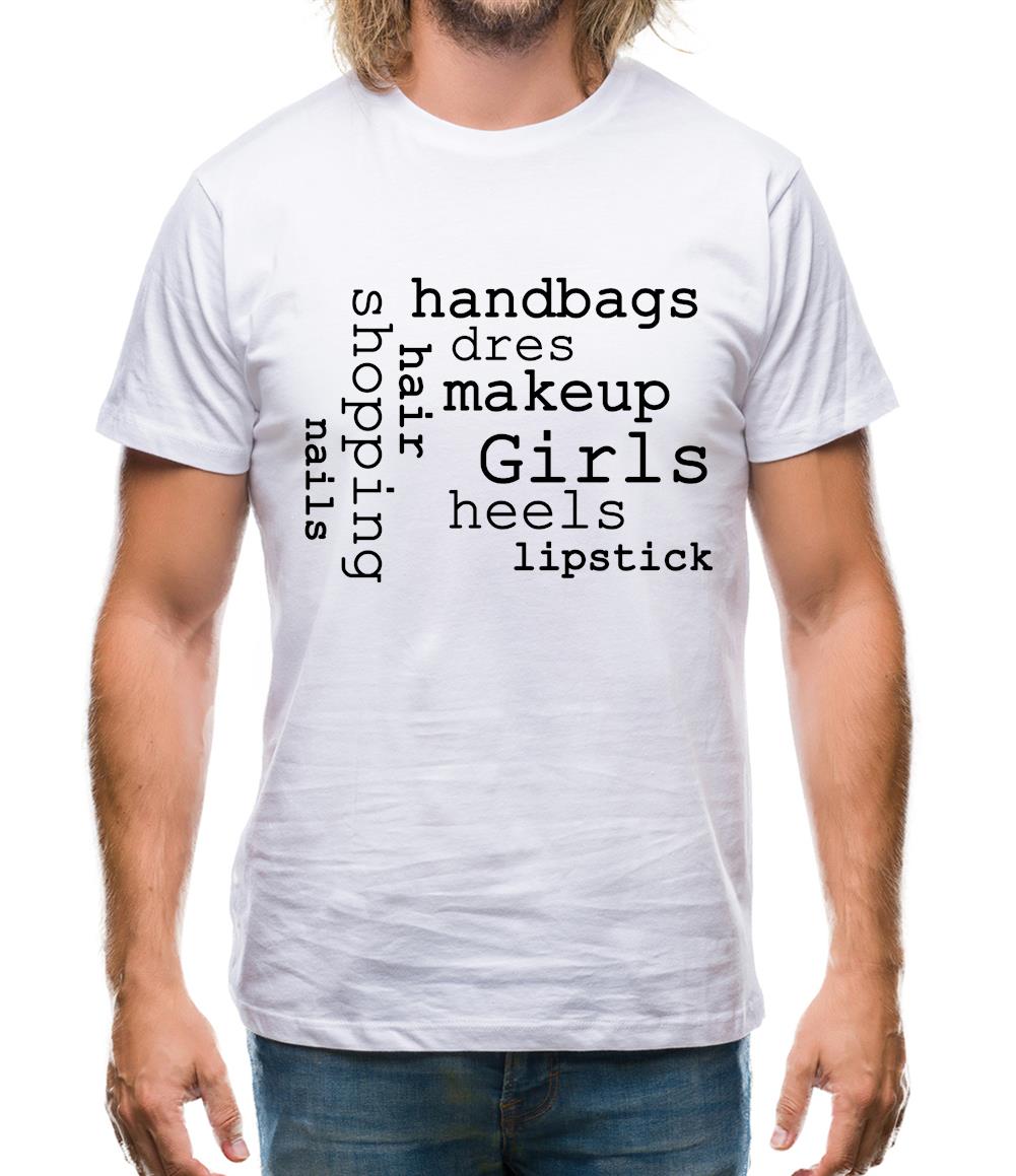 Girls Word Cloud Mens T-Shirt