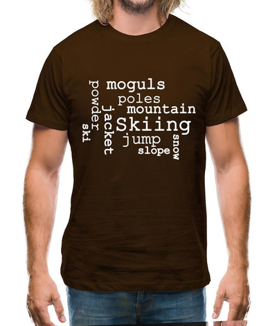 Ski Word Cloud Mens T-Shirt