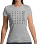 Skiing Wordsearch Womens T-Shirt