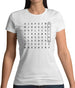 Skiing Wordsearch Womens T-Shirt