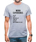 Work Experience Mens T-Shirt