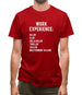 Work Experience Mens T-Shirt