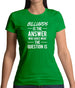 Billiards Is The Answer Womens T-Shirt