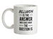 BILLIARDS Is The Answer Ceramic Mug