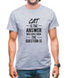 Cat Is The Answer Mens T-Shirt