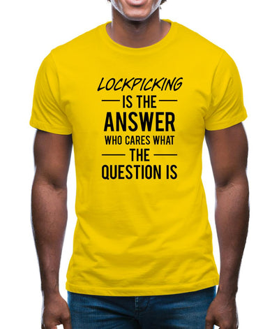 Lockpicking Is The Answer Mens T-Shirt