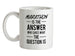 MARATHON Is The Answer Ceramic Mug