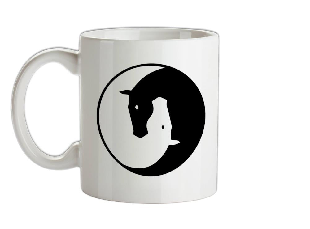 Yin Yang Horses Ceramic Mug