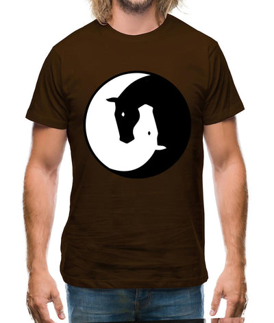 Yin Yang Horses Mens T-Shirt