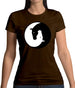 Yin Yang Horses Womens T-Shirt