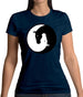 Yin Yang Horses Womens T-Shirt