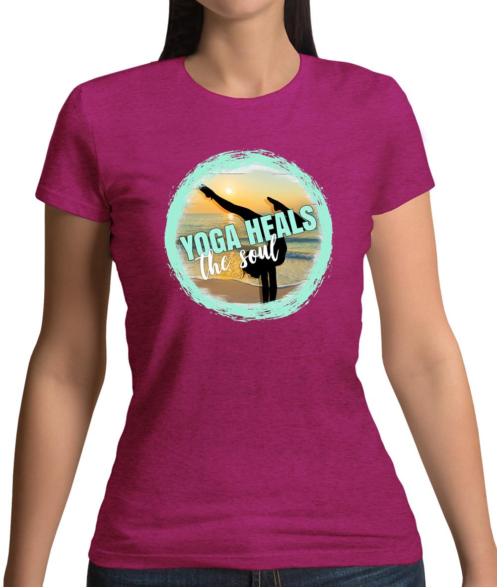 Yoga Health Soul Womens T-Shirt