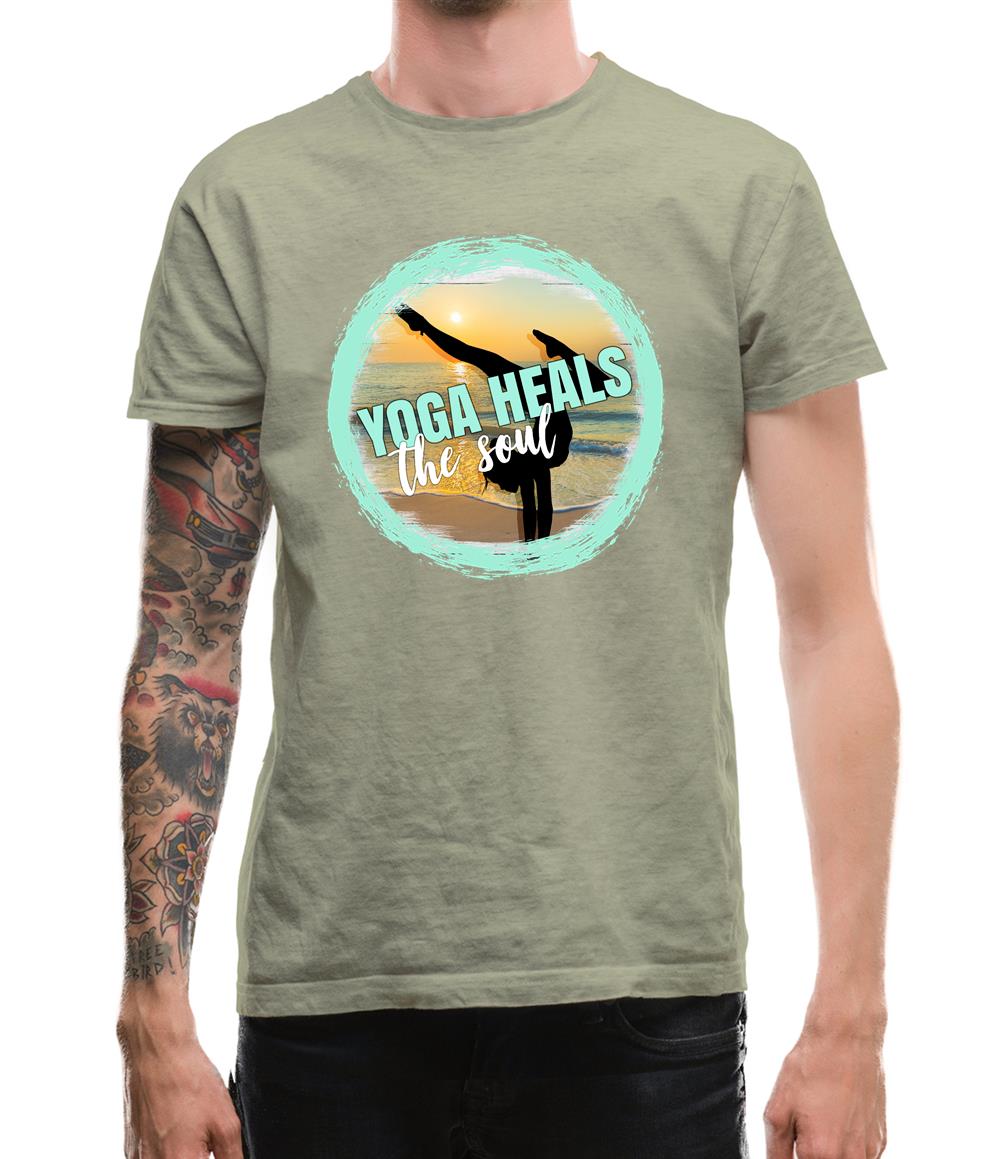 Yoga Health Soul Mens T-Shirt