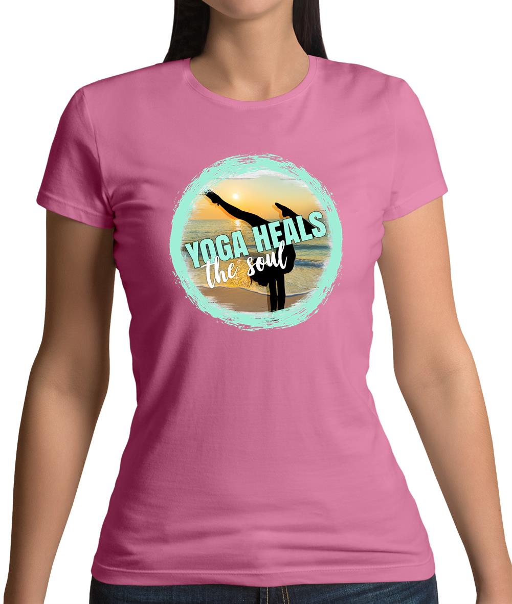 Yoga Health Soul Womens T-Shirt