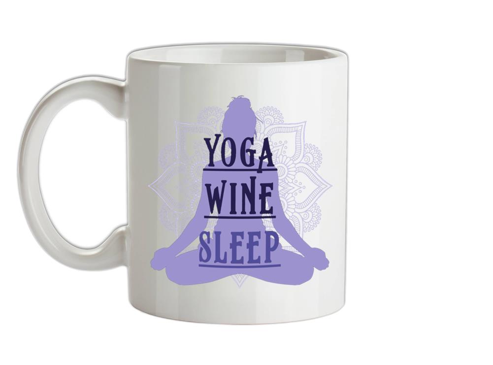 Yoga Wine Sleep Ceramic Mug
