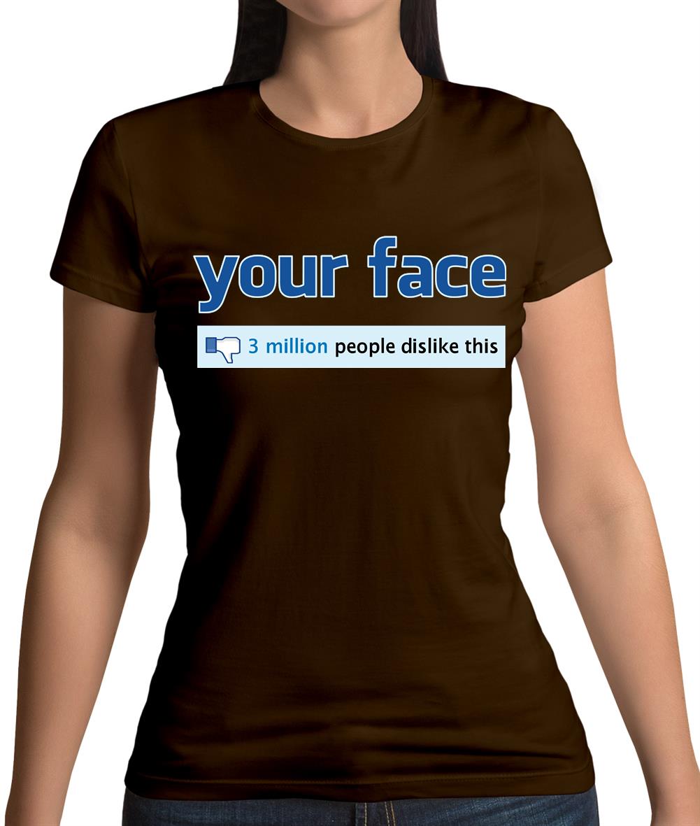 Your Face Dislike Womens T-Shirt
