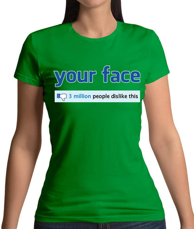 Your Face Dislike Womens T-Shirt