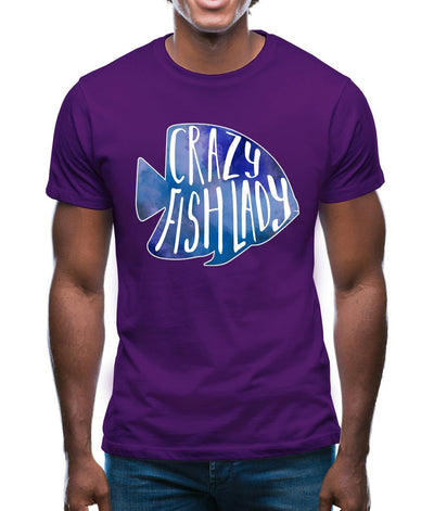 Crazy Fish Lady Mens T-Shirt