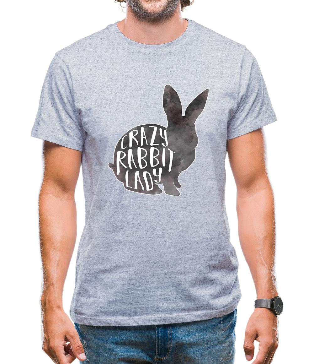 Crazy Rabbit Lady Mens T-Shirt