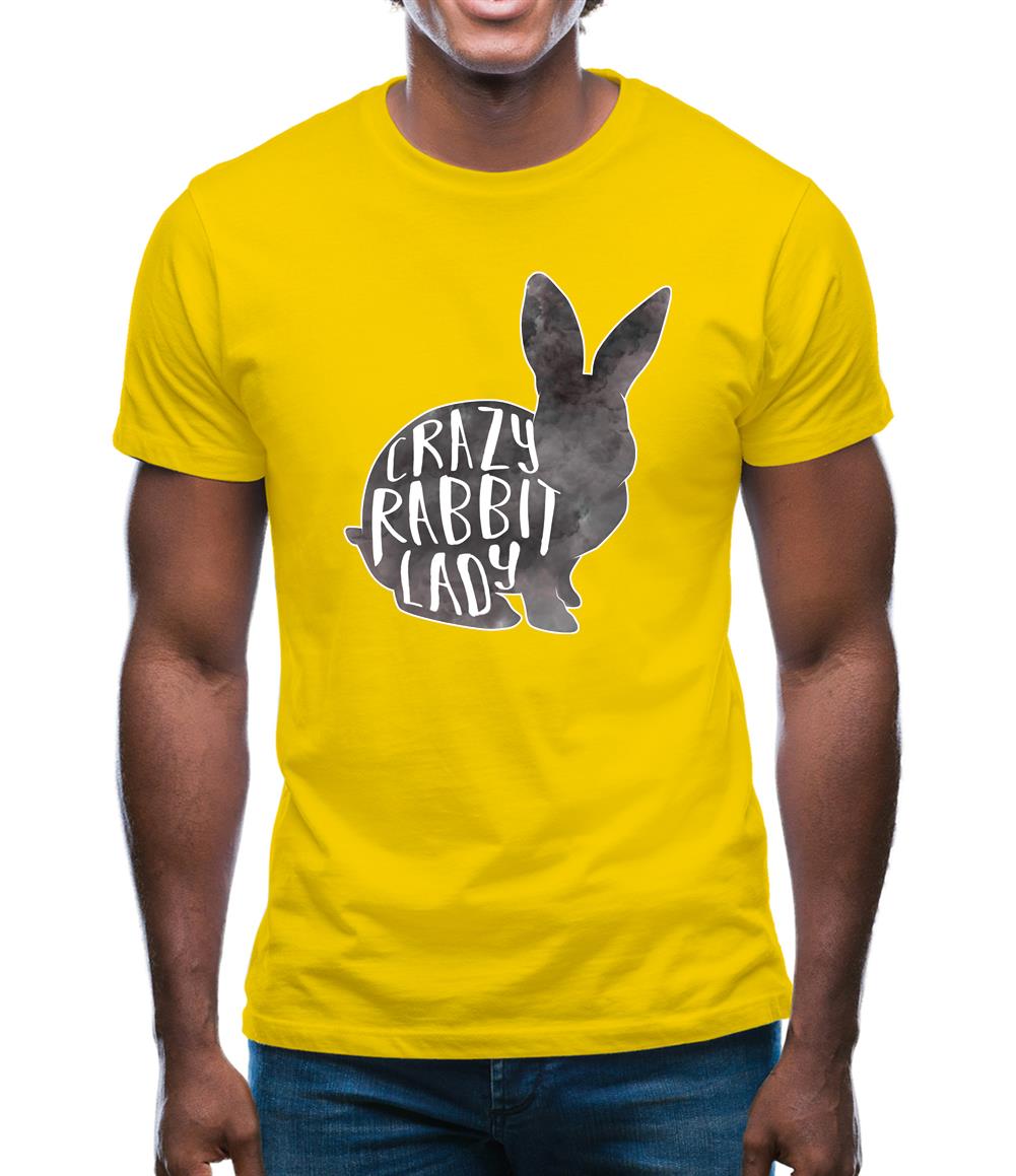 Crazy Rabbit Lady Mens T-Shirt