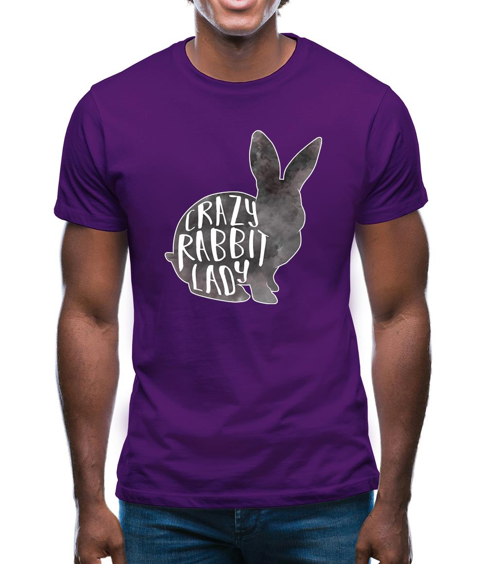 Crazy Rabbit Lady Mens T-Shirt