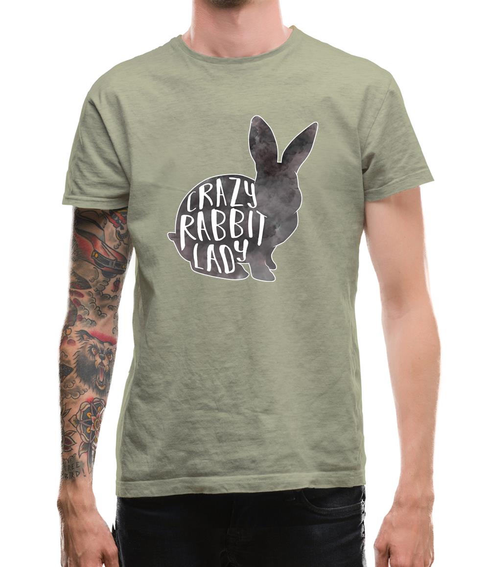 Crazy Rabbit Lady Mens T-Shirt