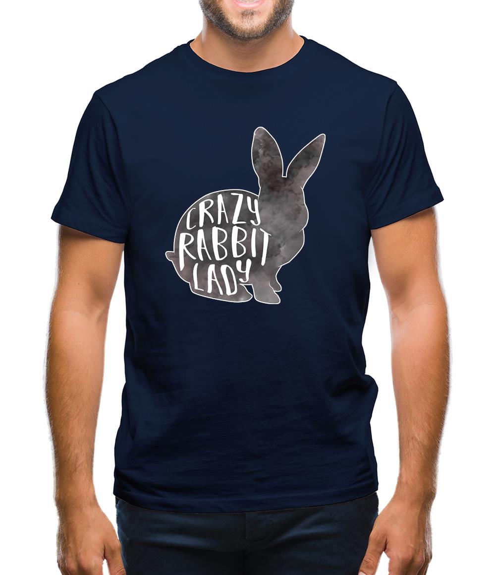 Crazy Rabbit Lady Mens T-Shirt