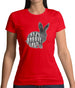 Crazy Rabbit Lady Womens T-Shirt