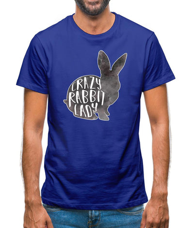 Crazy Rabbit Lady Mens T-Shirt
