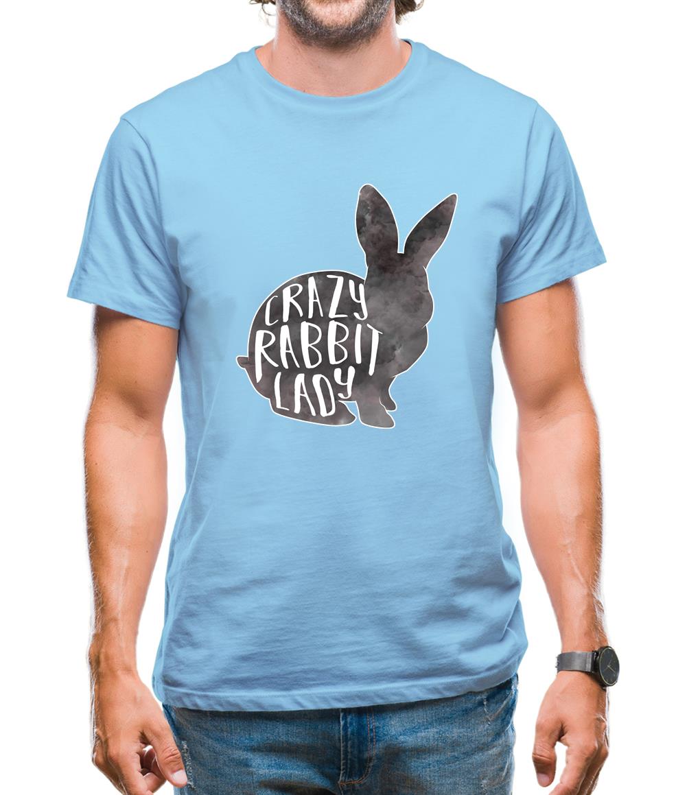 Crazy Rabbit Lady Mens T-Shirt