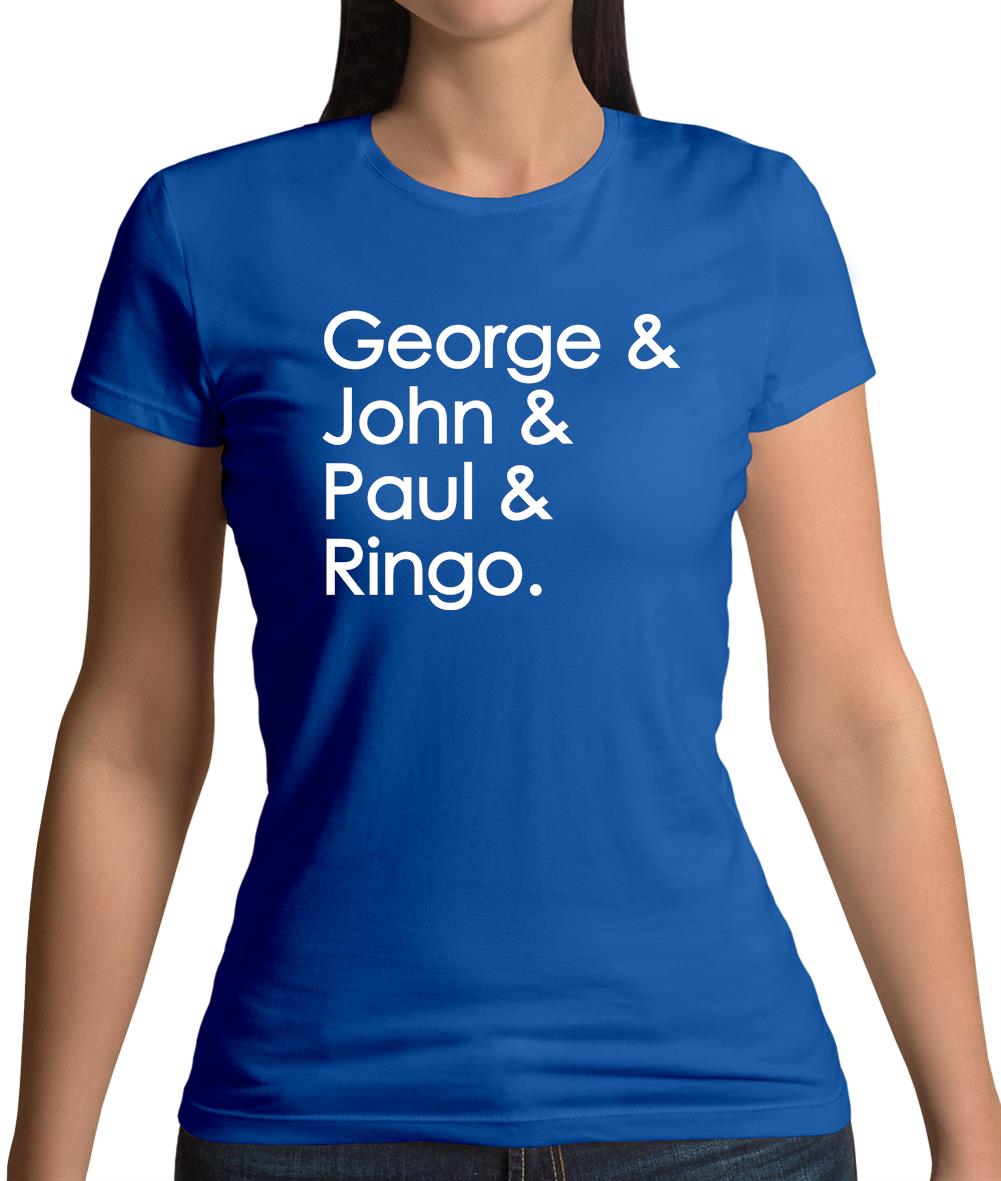 George & John & Paul & Ringo Womens T-Shirt