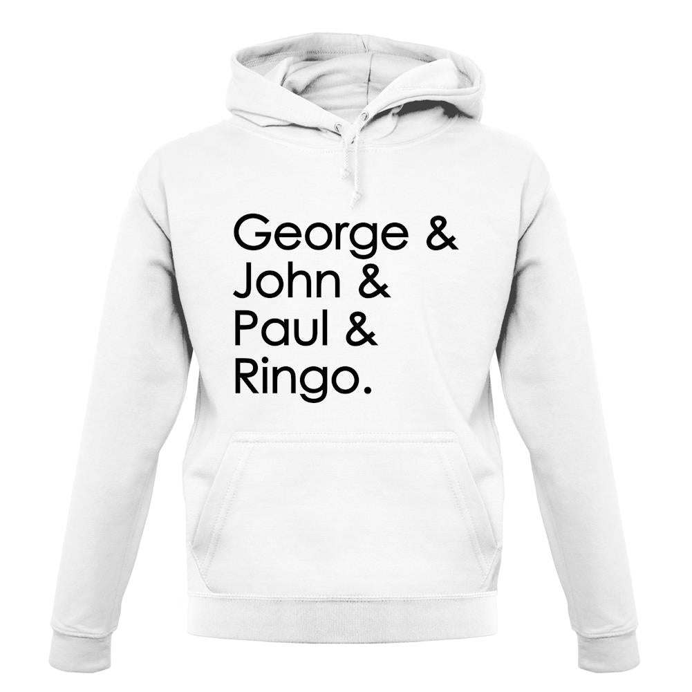George & John & Paul & Ringo unisex hoodie