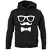 Glasses Moustache Bowtie unisex hoodie