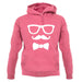 Glasses Moustache Bowtie unisex hoodie