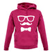 Glasses Moustache Bowtie unisex hoodie