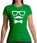 Glasses Moustache Bowtie Womens T-Shirt