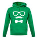 Glasses Moustache Bowtie unisex hoodie