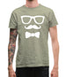Glasses Moustache Bowtie Mens T-Shirt