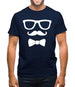 Glasses Moustache Bowtie Mens T-Shirt