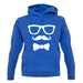 Glasses Moustache Bowtie unisex hoodie