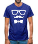 Glasses Moustache Bowtie Mens T-Shirt