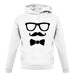 Glasses Moustache Bowtie unisex hoodie