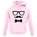 Glasses Moustache Bowtie unisex hoodie