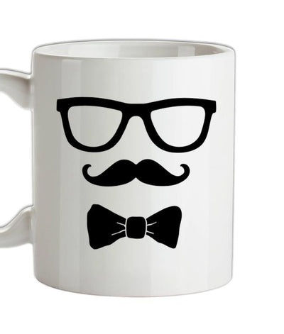 Glasses Moustache Bowtie Ceramic Mug